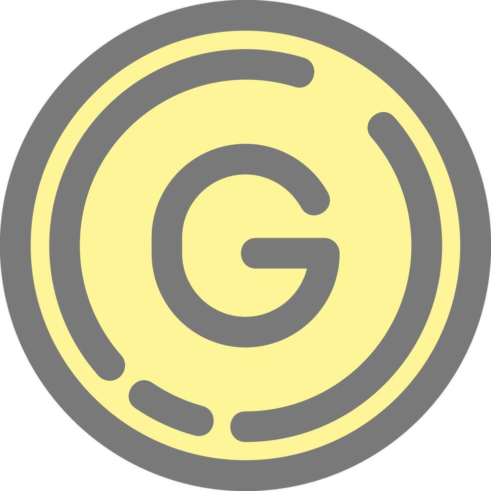 Letter g Line Filled Light Icon vector