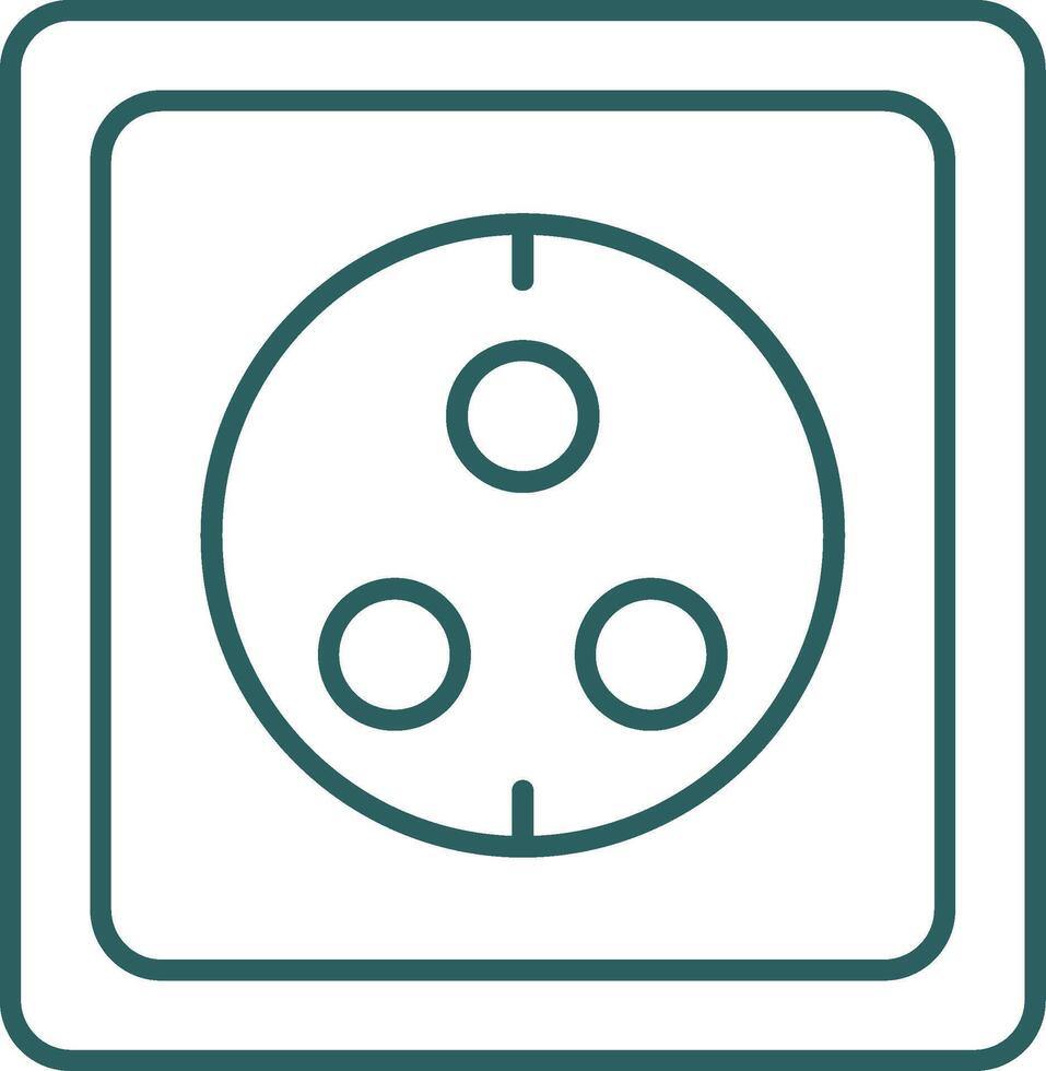 Wall Socket Line Gradient Icon vector