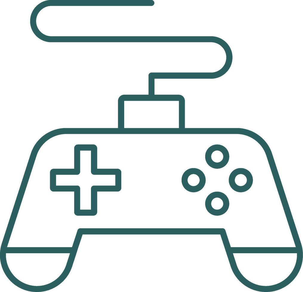 Game Console Line Gradient Icon vector