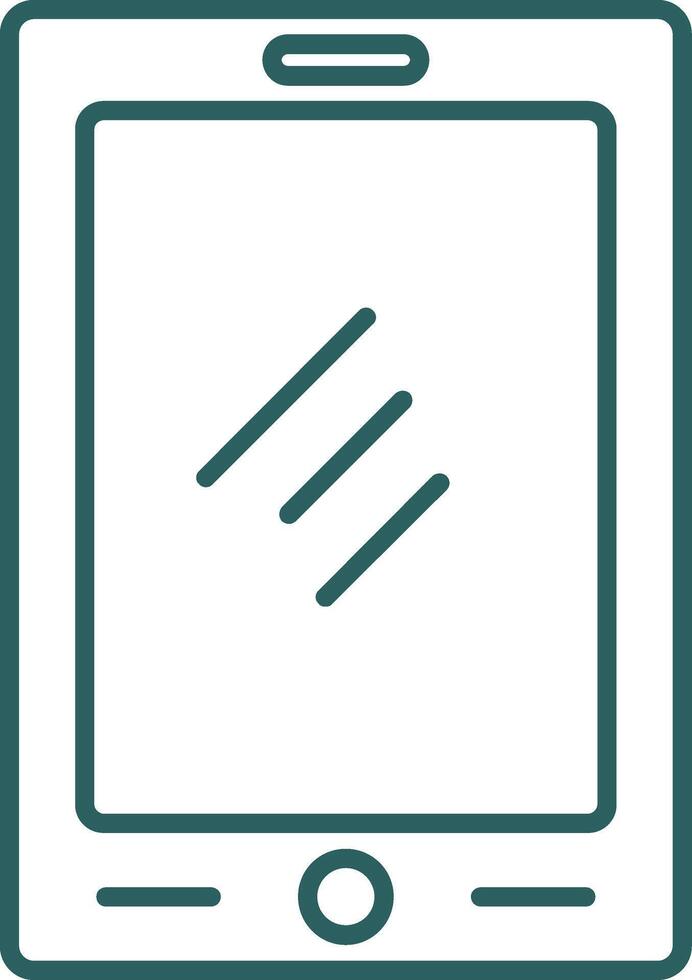 Tablet Line Gradient Icon vector