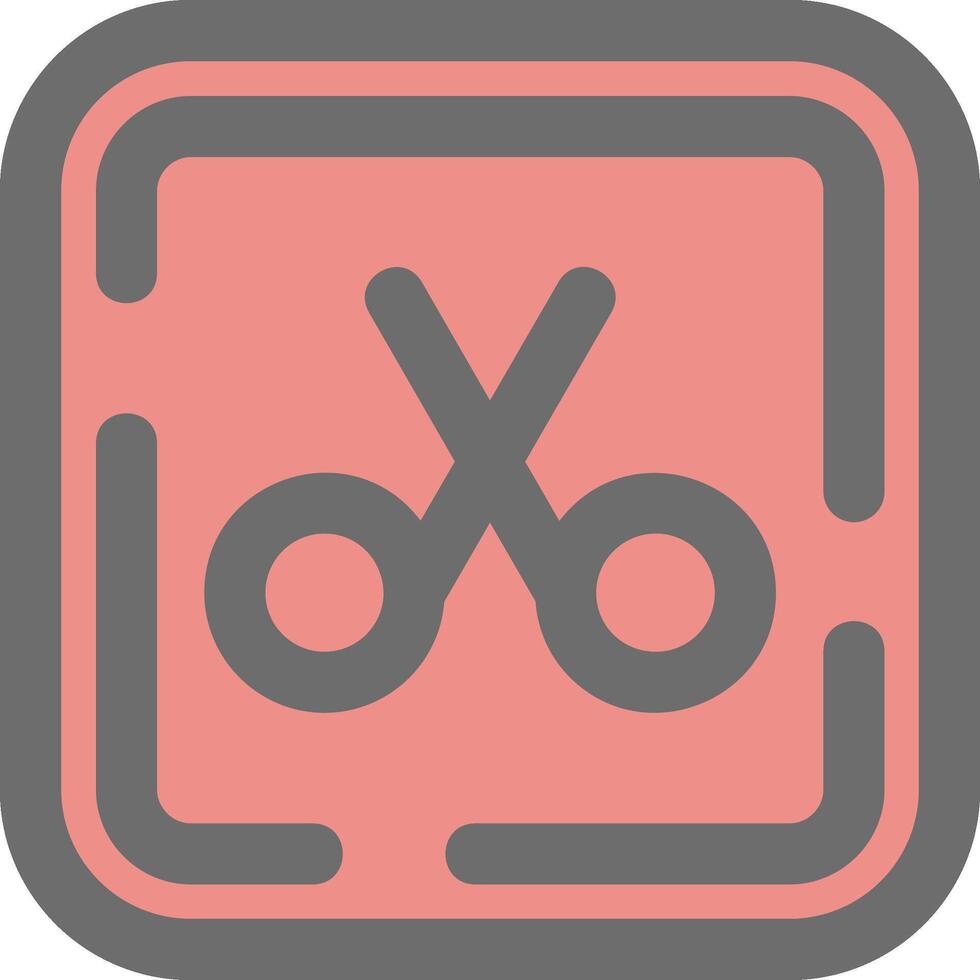 Scissor Line Filled Light Icon vector