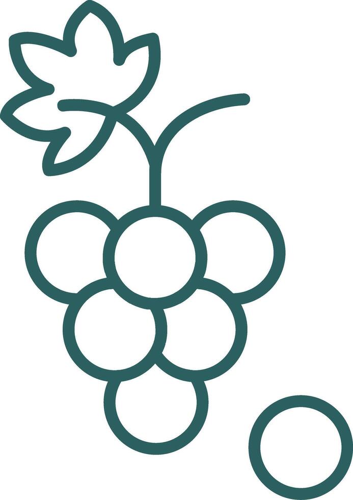Grapes Line Gradient Icon vector
