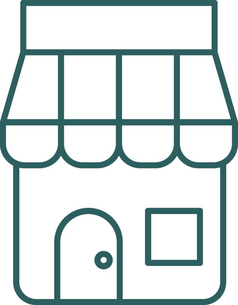 Shop Line Gradient Icon vector