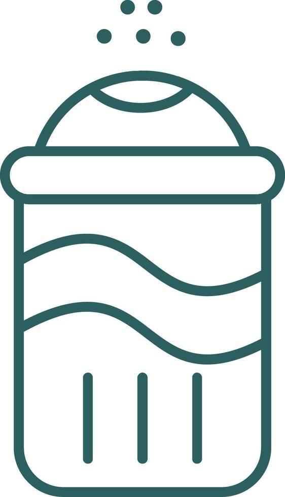 Salt Line Gradient Icon vector
