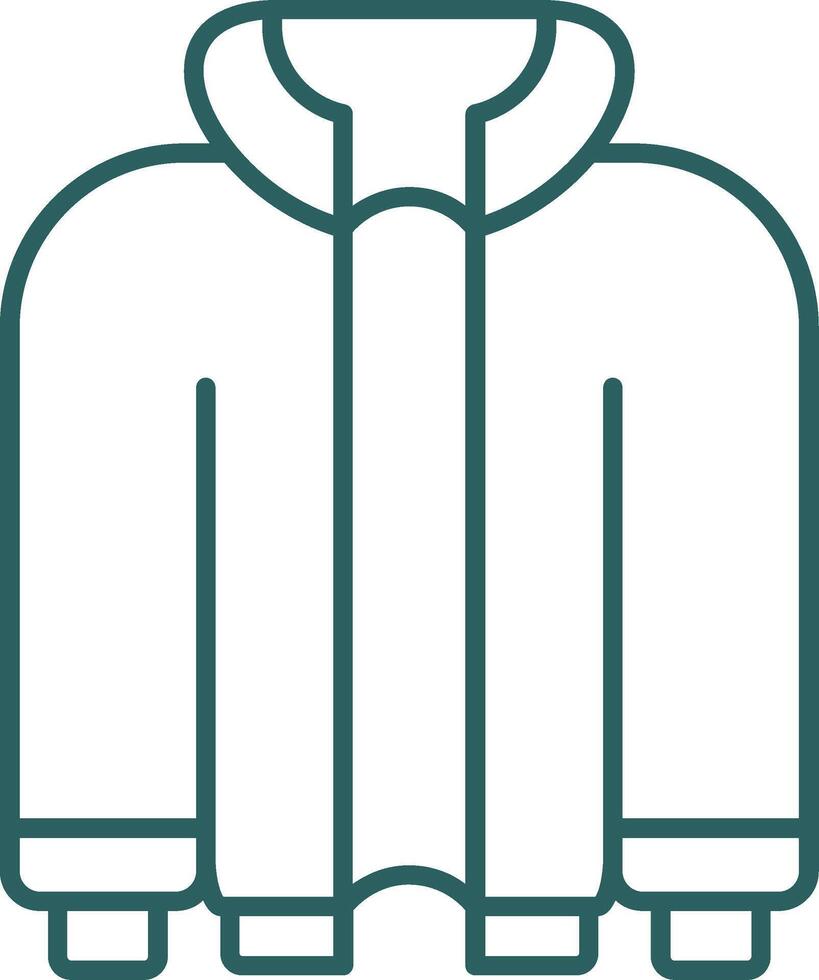 Jacket Line Gradient Icon vector