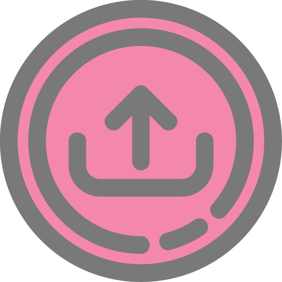 Upload Line Filled Light Icon vector