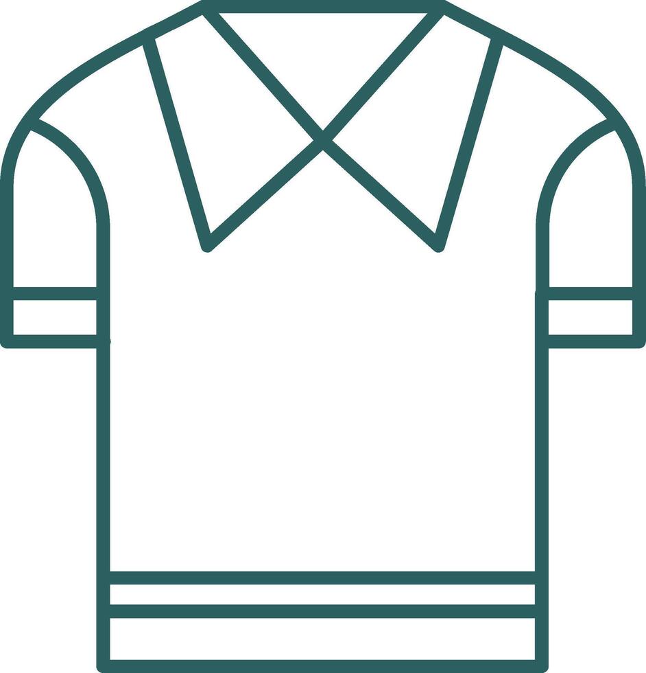 Casual Shirt Line Gradient Icon vector