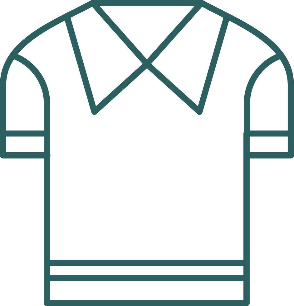 casual camisa línea degradado icono vector