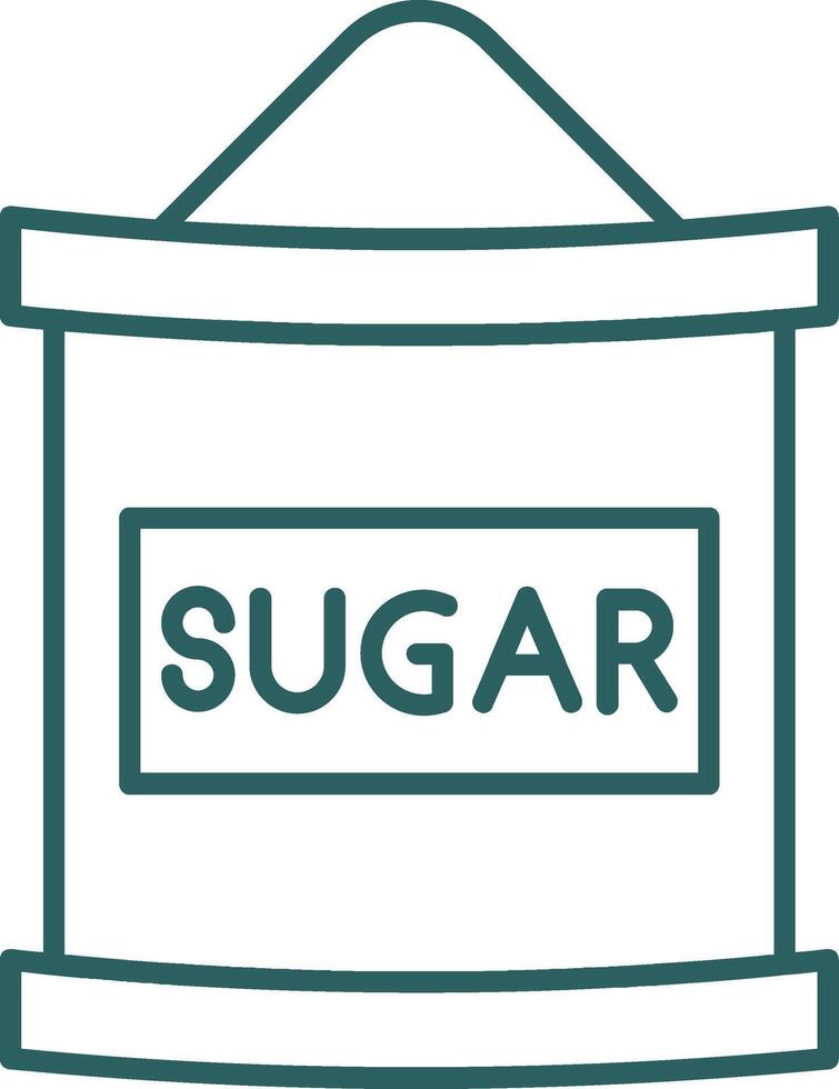 Sugar Bag Line Gradient Icon vector