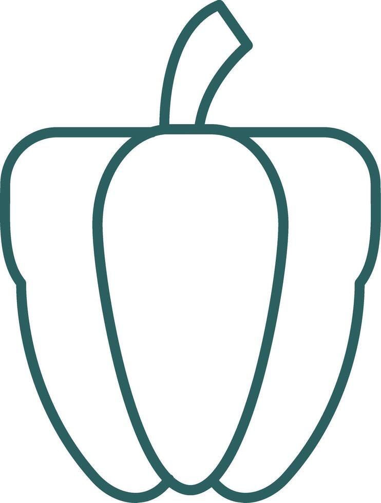 Capsicum Line Gradient Icon vector