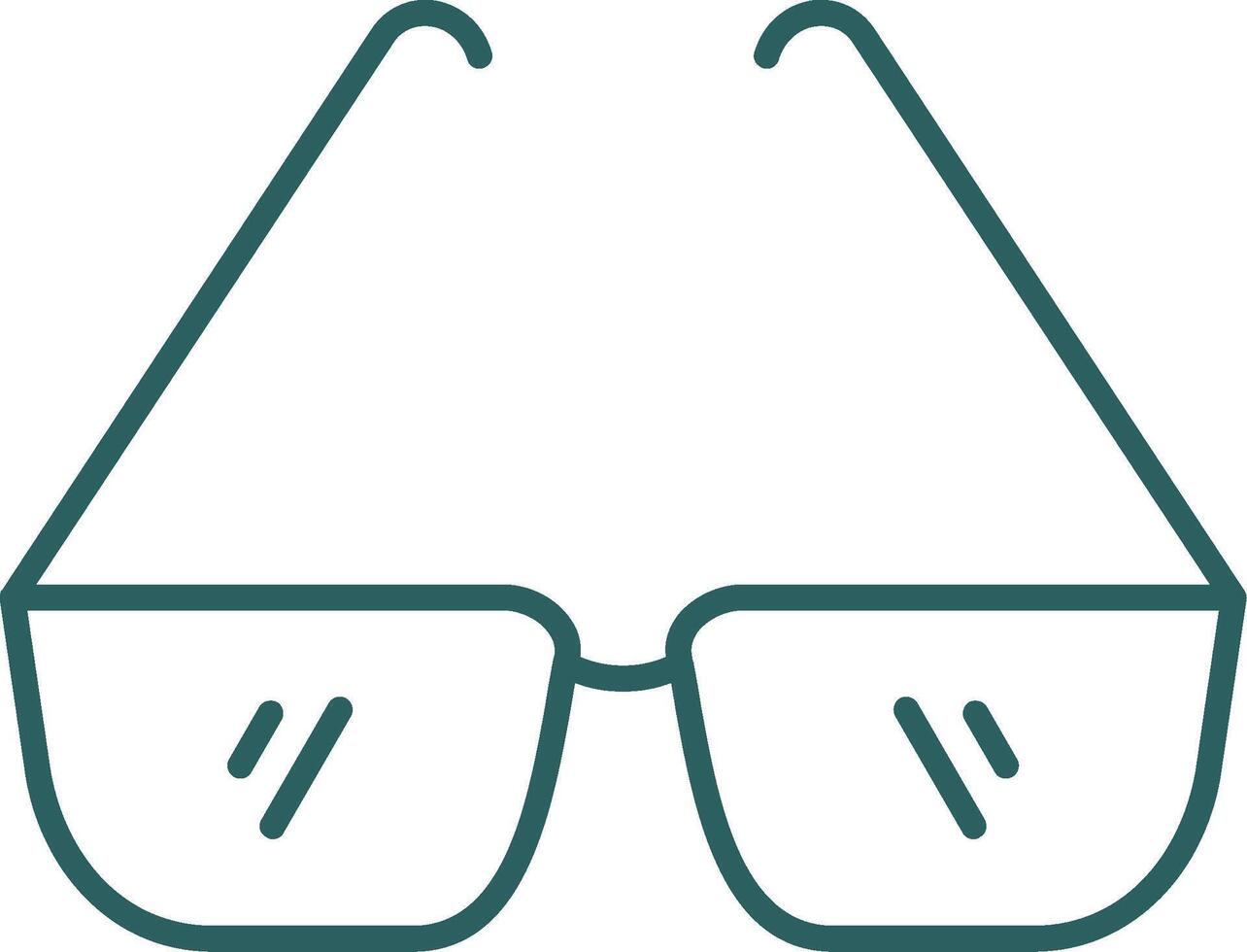 icono de degradado de línea de gafas vector
