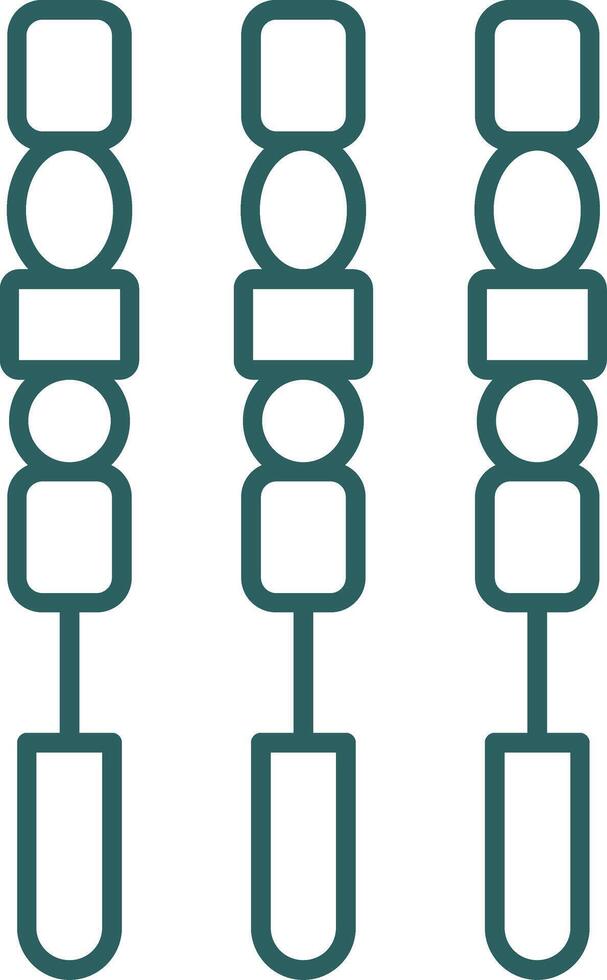 BBQ Stick Line Gradient Icon vector