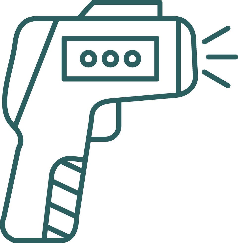 Thermometer Gun Line Gradient Icon vector