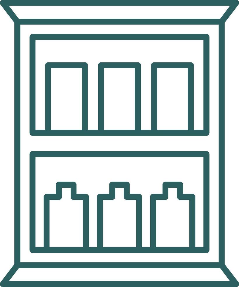 Medicine Cabinet Line Gradient Icon vector