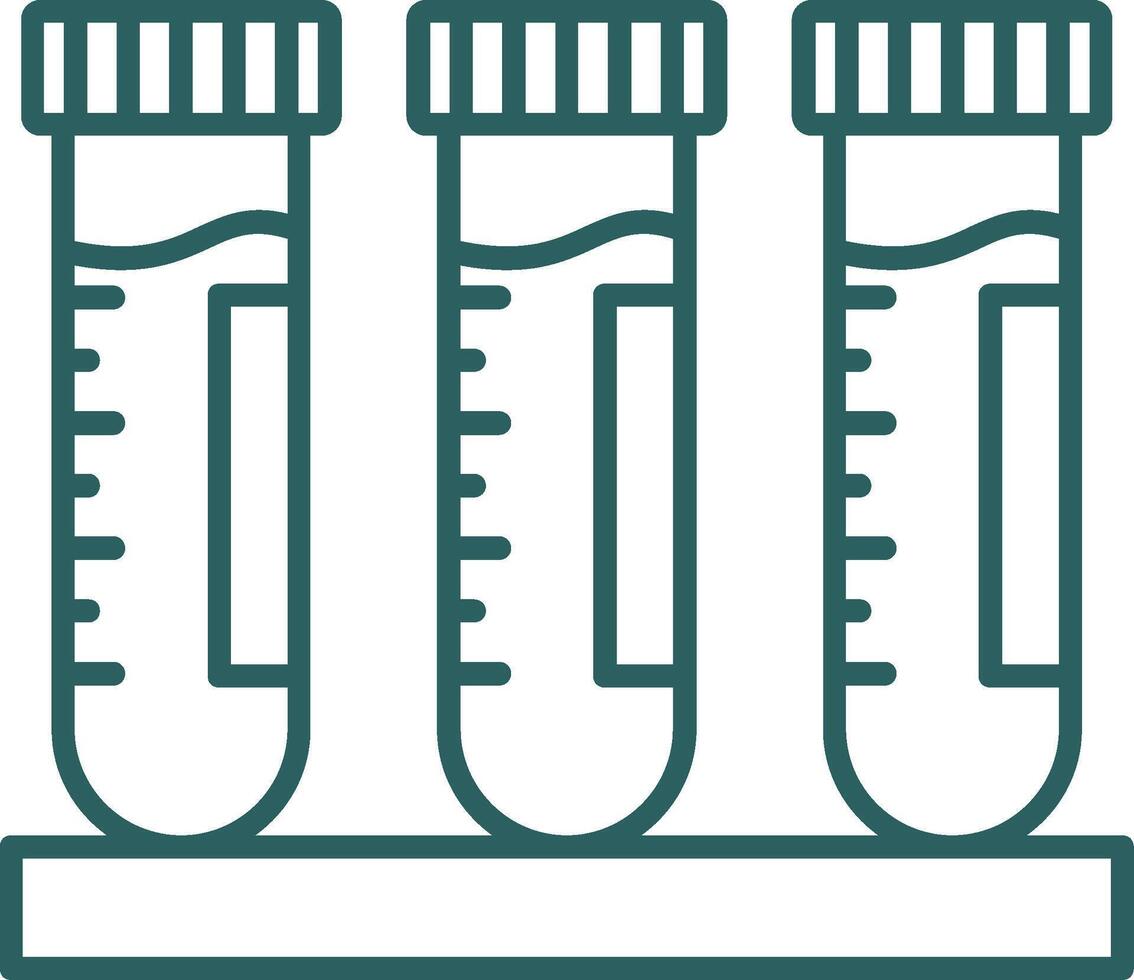 Test Tube Line Gradient Icon vector