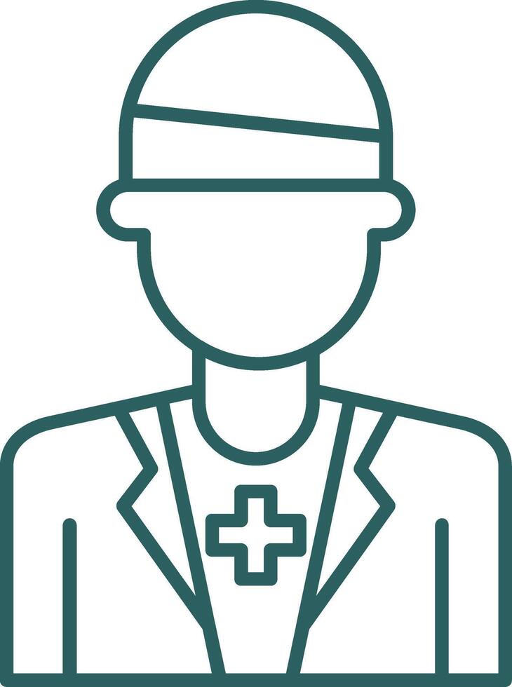 Patient Line Gradient Icon vector