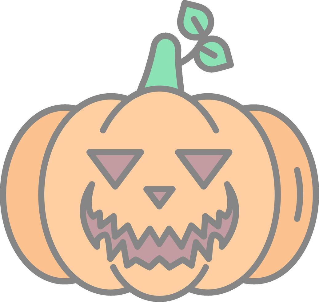 Pumpkin Line Filled Light Icon vector