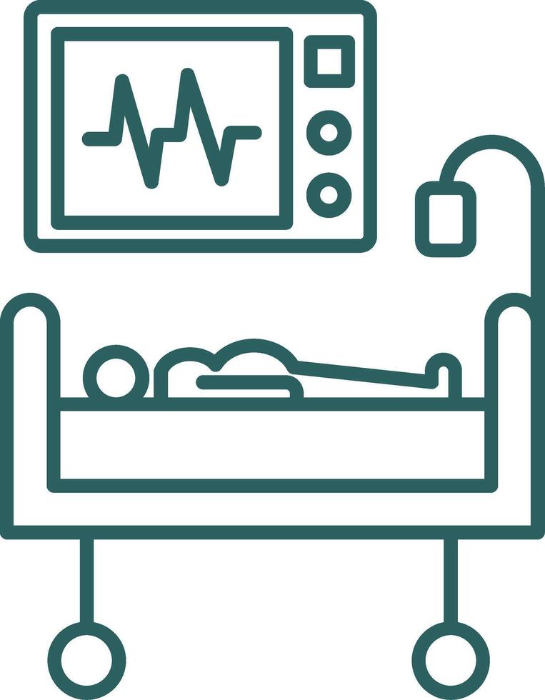 Medical Treatment Line Gradient Icon vector