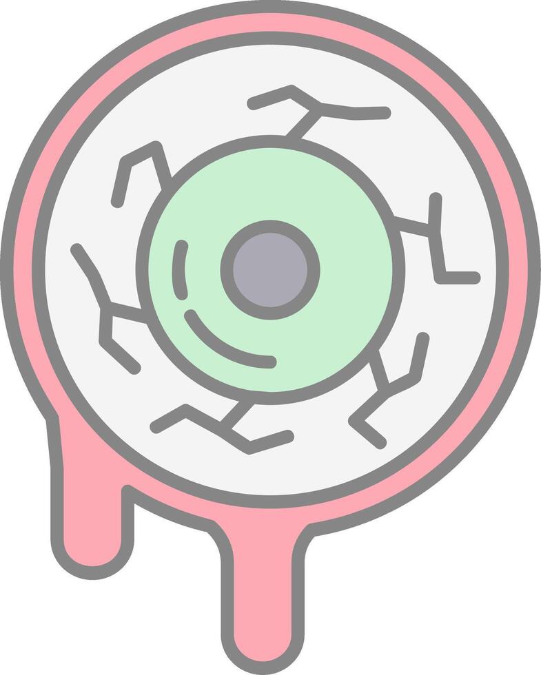 Eyes Line Filled Light Icon vector