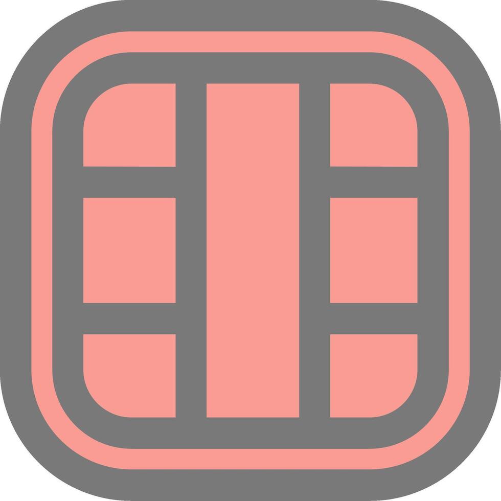 Layout Line Filled Light Icon vector