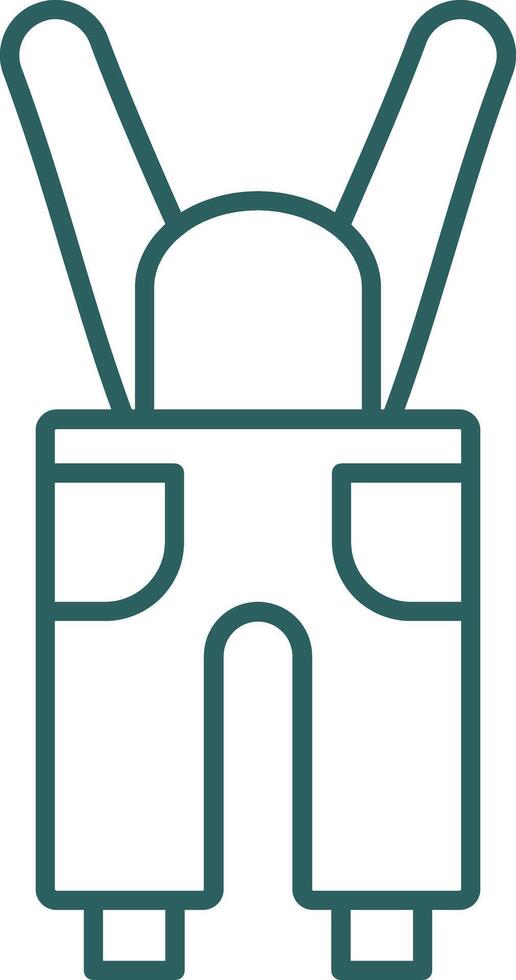 Coveralls Line Gradient Icon vector