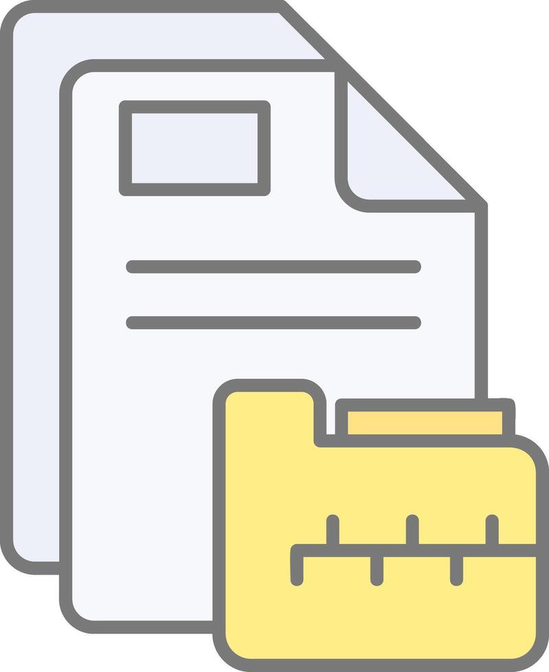 Archive Line Filled Light Icon vector