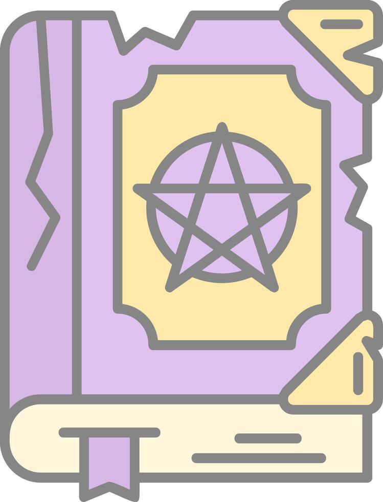 magia libro línea lleno ligero icono vector