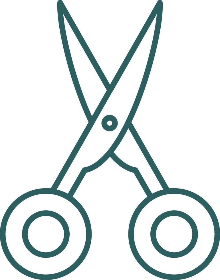 Scissors Line Gradient Icon vector