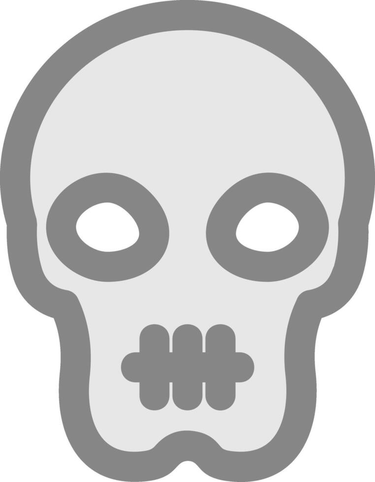 Skull Line Filled Light Icon vector