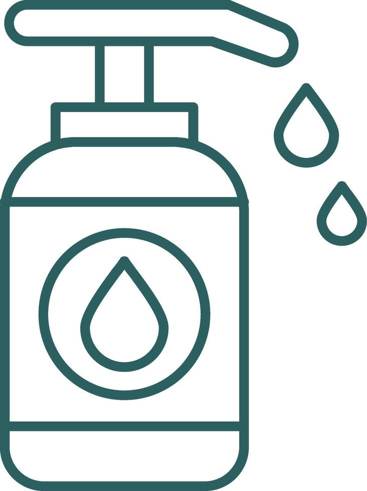 Lotion Line Gradient Icon vector