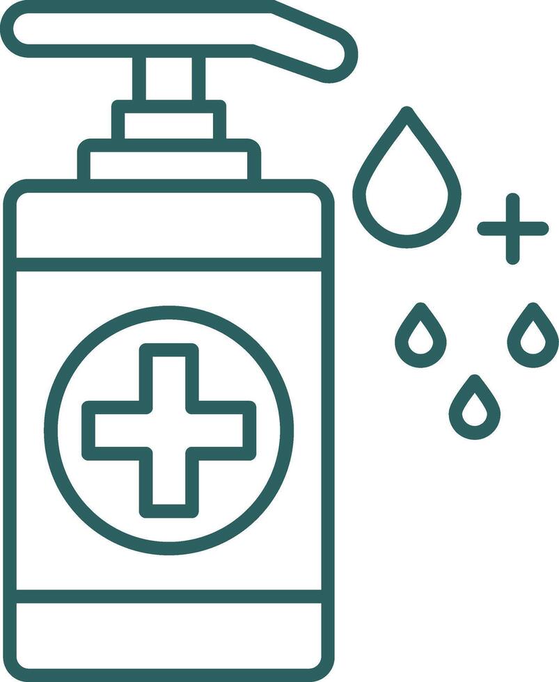 Hand Sanitizer Line Gradient Icon vector