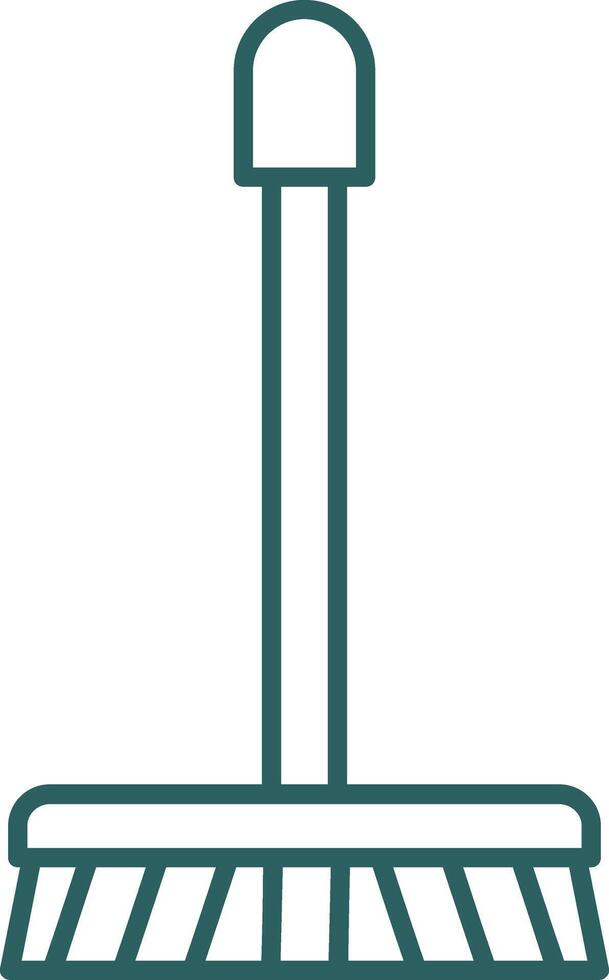 Mop Line Gradient Icon vector