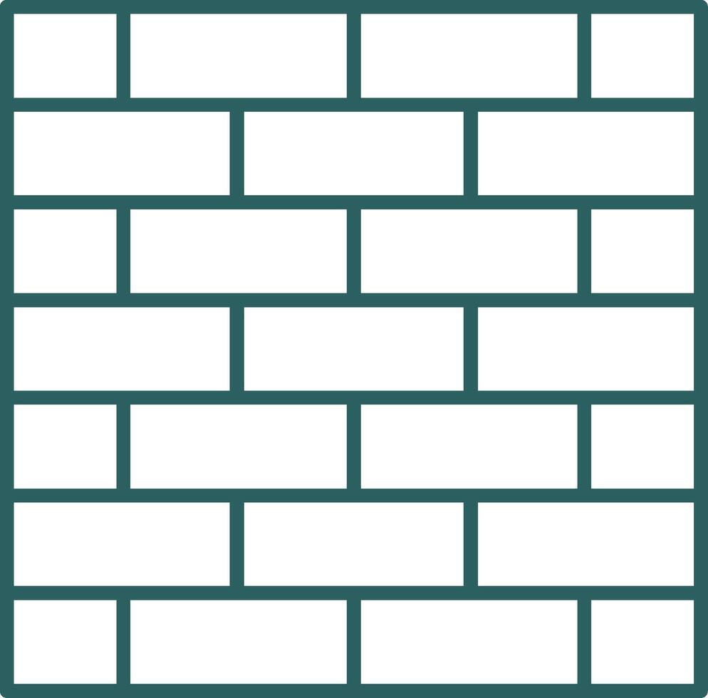 Brickwall Line Gradient Icon vector