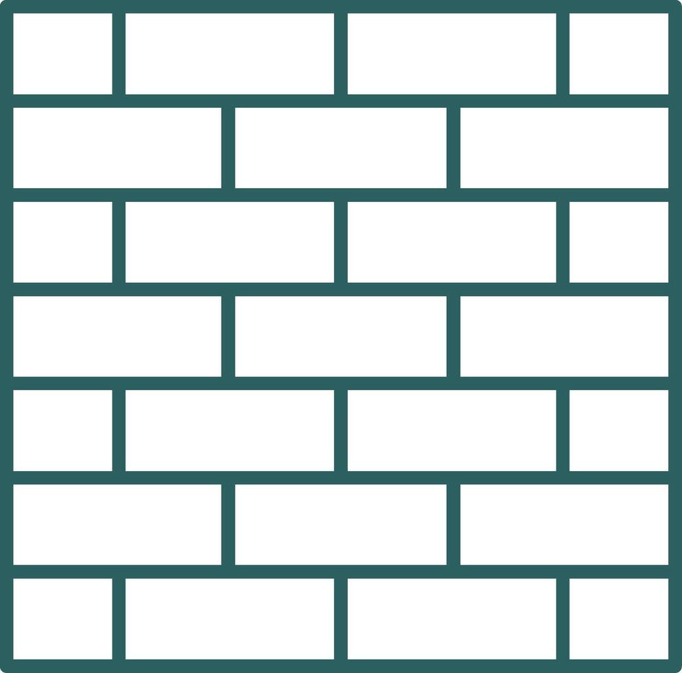 Brickwall Line Gradient Icon vector