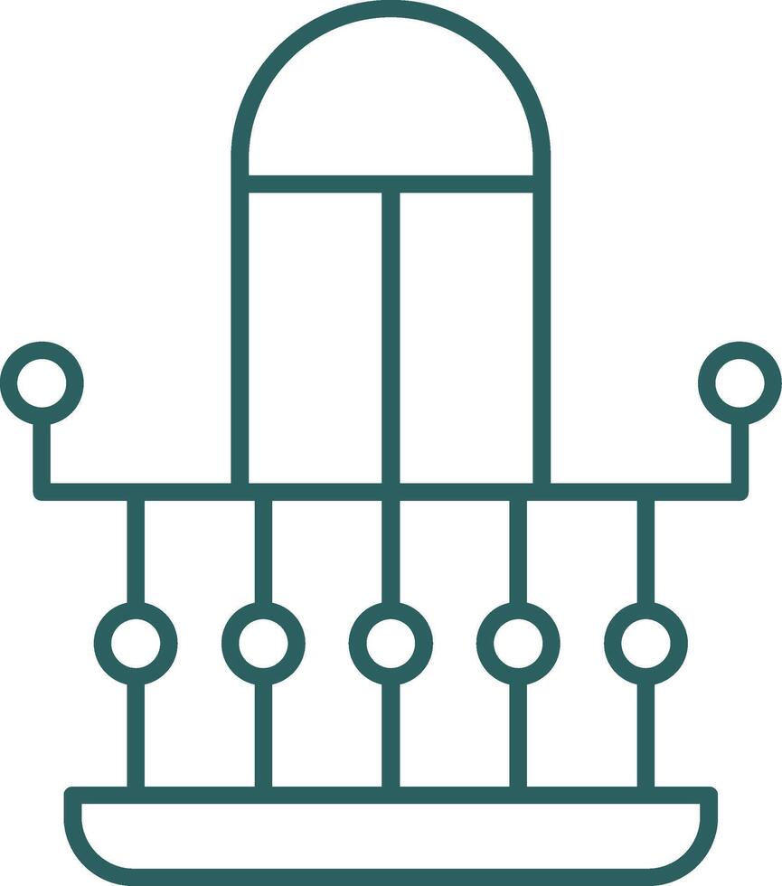 Balcony Line Gradient Icon vector
