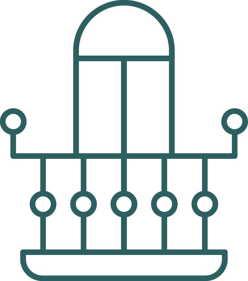 Balcony Line Gradient Icon vector