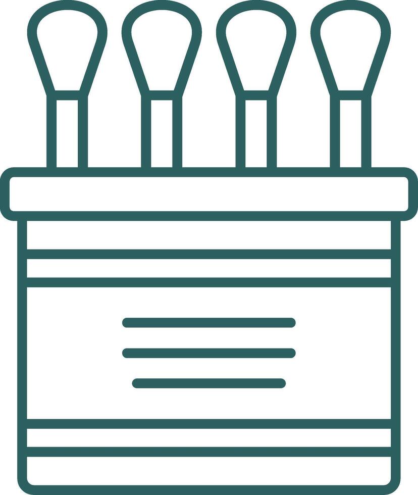 Cotton Swab Line Gradient Icon vector