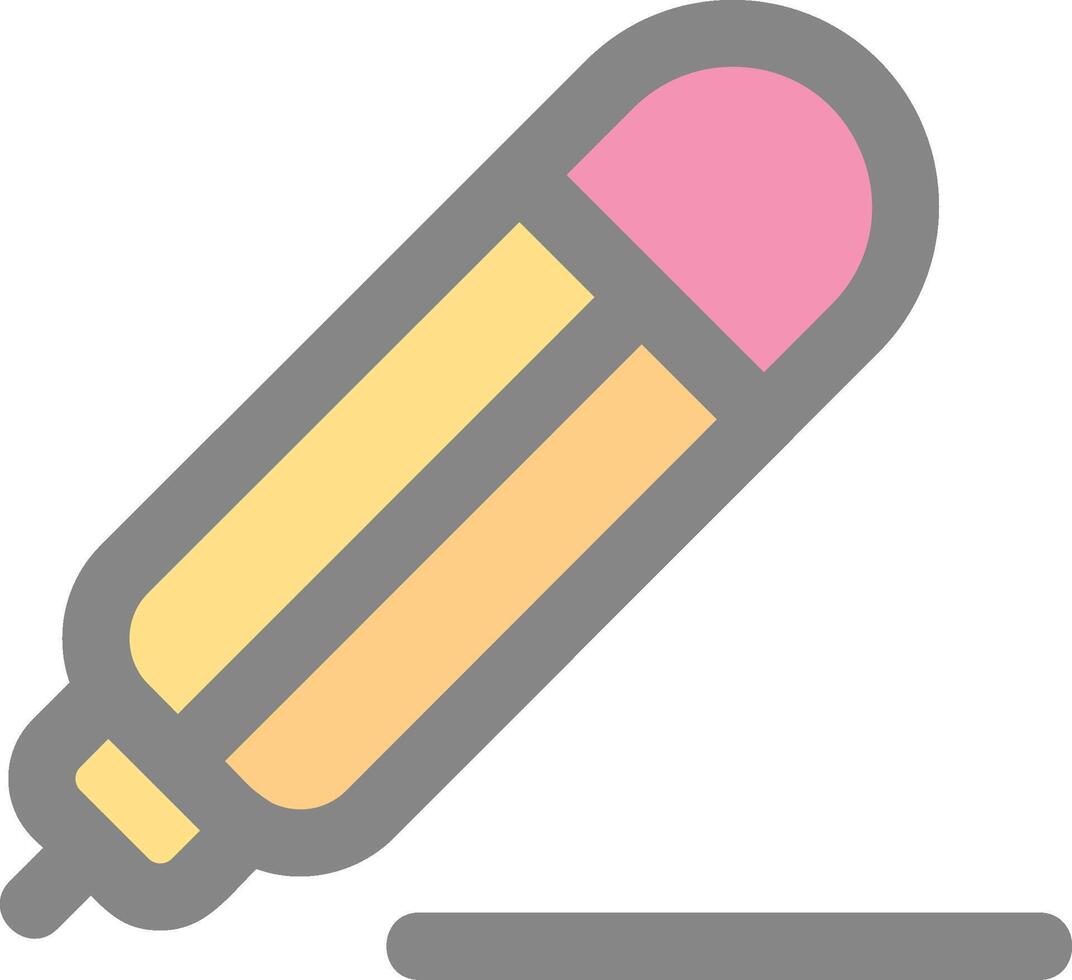 Pencil Line Filled Light Icon vector