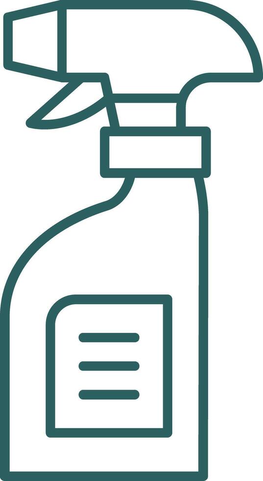 icono de gradiente de línea de spray de limpieza vector