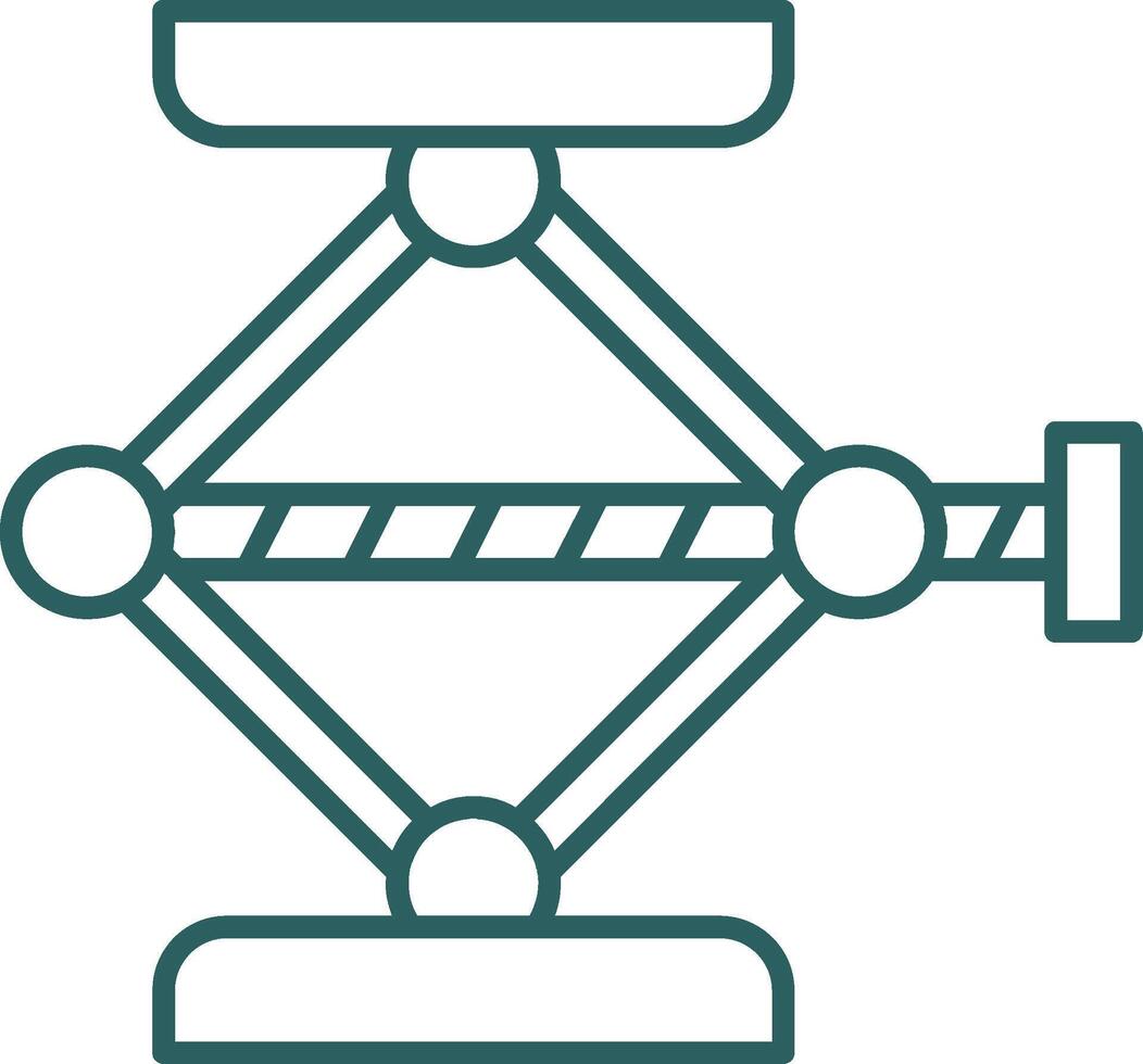 Screw Jack Line Gradient Icon vector