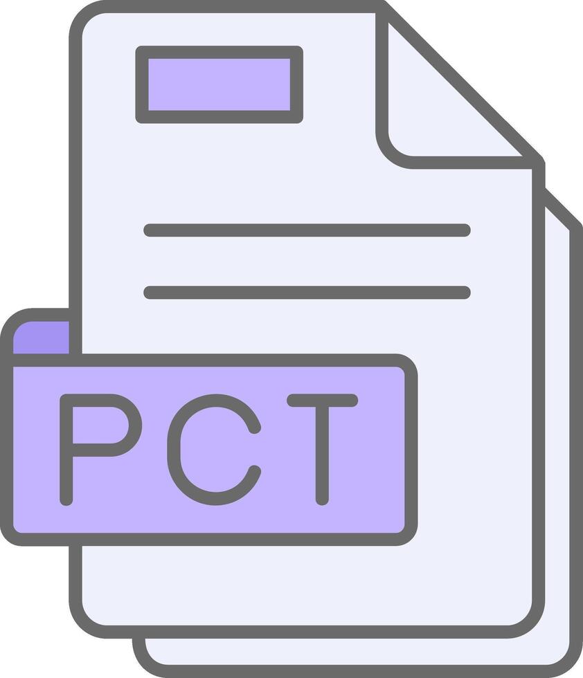 Pct Line Filled Light Icon vector