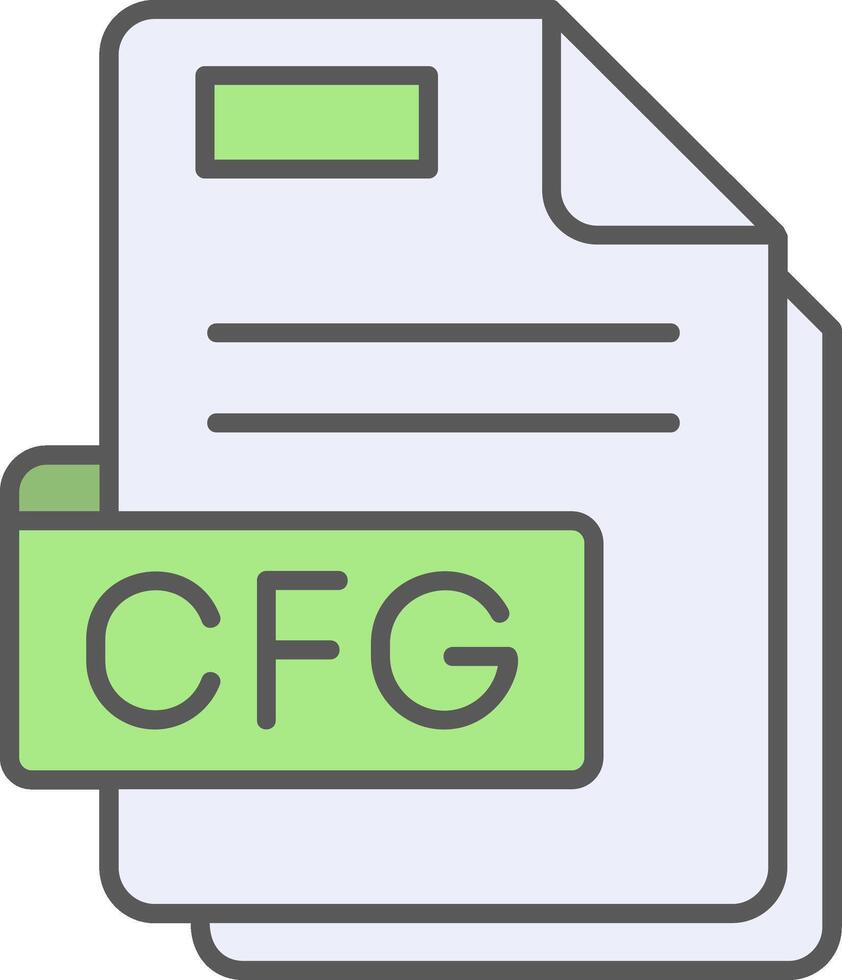 Cfg Line Filled Light Icon vector