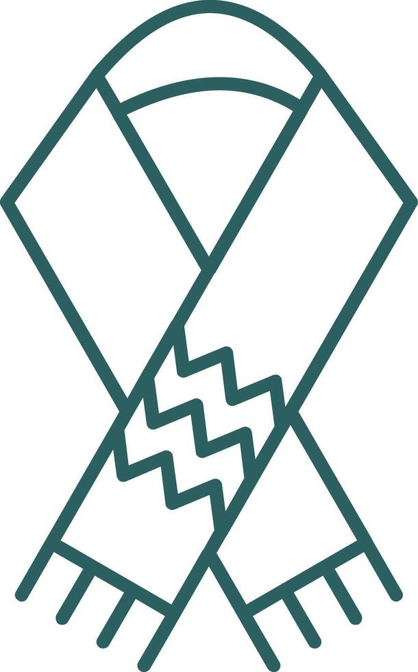 Scarf Line Gradient Icon vector