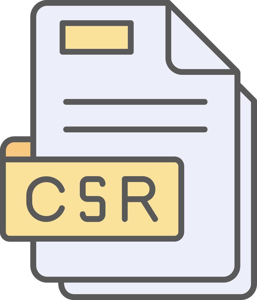 Csr Line Filled Light Icon vector