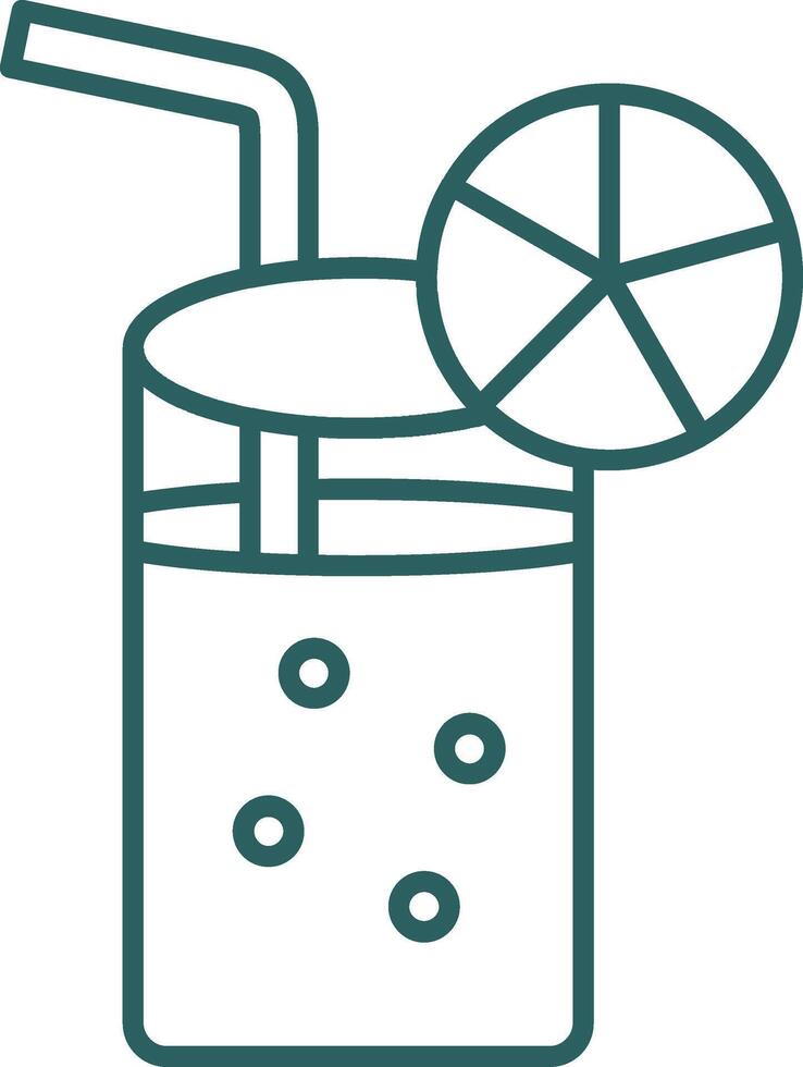 Lemonade Line Gradient Icon vector
