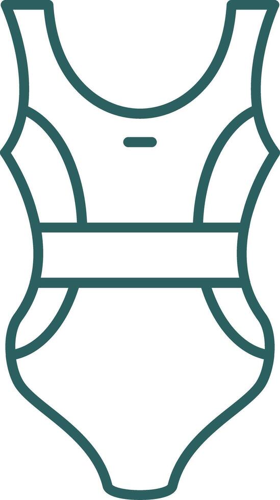 Swimsuit Line Gradient Icon vector