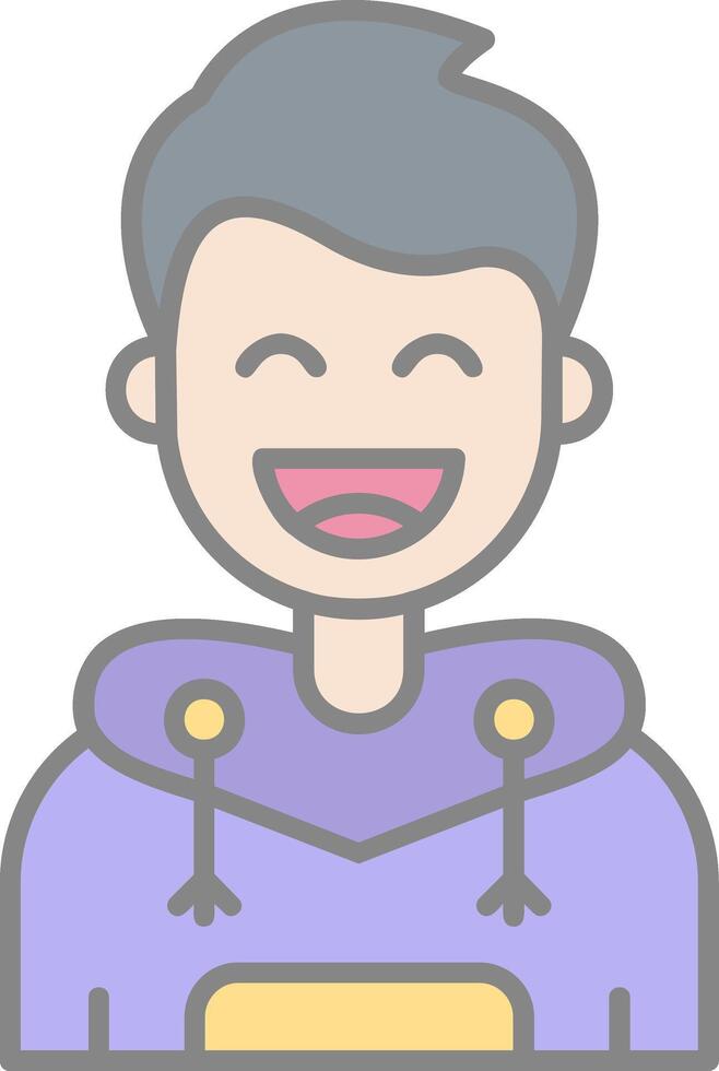 contento línea lleno ligero icono vector