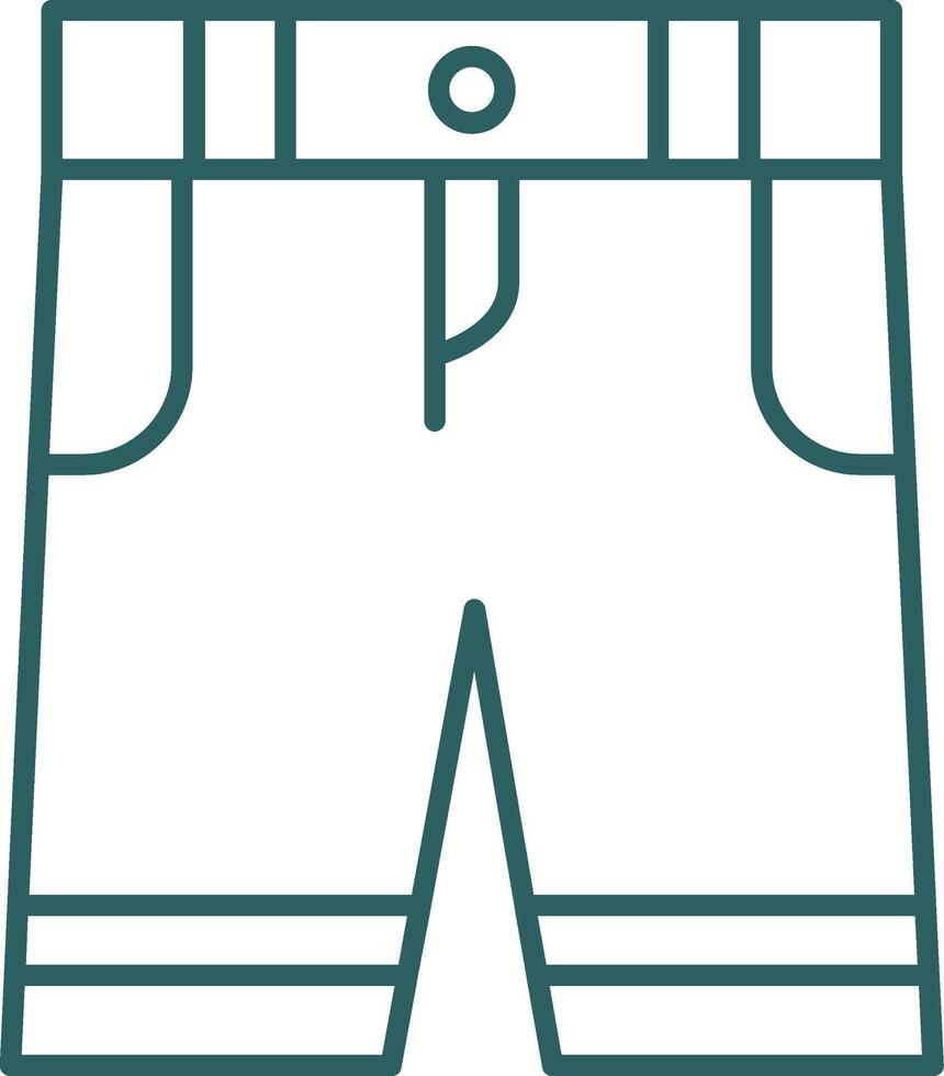 Shorts Line Gradient Icon vector