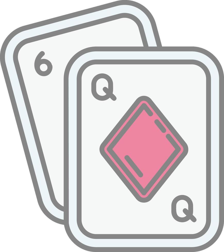 Poker Line Filled Light Icon vector