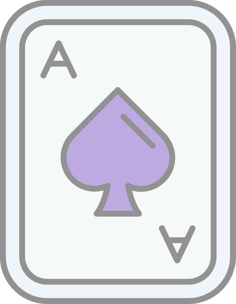 Spades Line Filled Light Icon vector